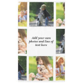 Maak uw eigen fotocollage en tekst tafelkleed (Voorkant)