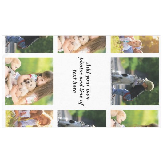 Maak uw eigen fotocollage en tekst tafelkleed (Voorkant (Horizontaal))