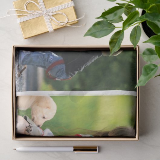 Maak uw eigen fotocollage en tekst tissuepapier (Geschenk)