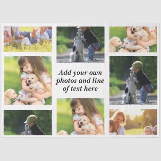 Maak uw eigen fotocollage en tekst tissuepapier (Voorkant)