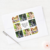 Maak uw eigen fotocollage en tekst vierkante sticker (Envelop)