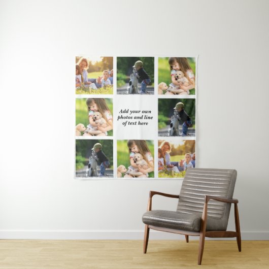 Maak uw eigen fotocollage en tekst wandkleed (In situ)