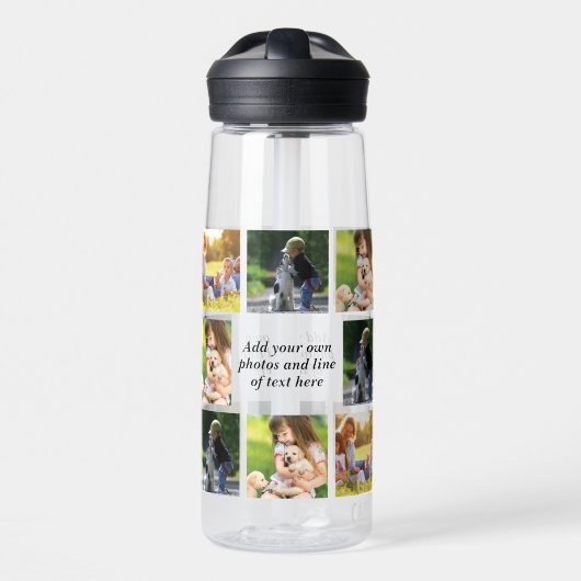 Maak uw eigen fotocollage en tekst waterfles (Voorkant)