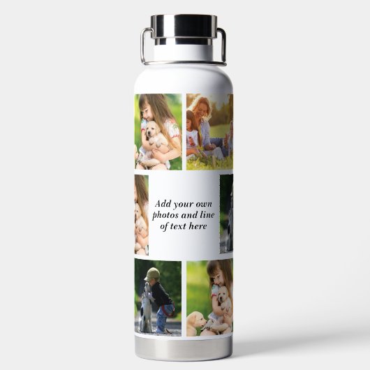 Maak uw eigen fotocollage en tekst waterfles (Achterkant)
