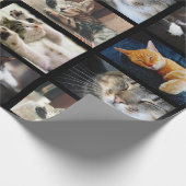 Maak uw eigen fotocollage op zwart cadeaupapier (Hoek)