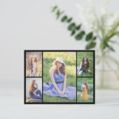 Maak uw eigen fotocollage van 5 foto's briefkaart (Staand voorkant)