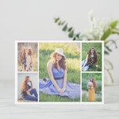 Maak uw eigen fotocollage van 5 foto's kaart (Staand voorkant)