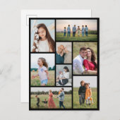 Maak uw eigen fotocollage van 8 foto's briefkaart (Voorkant / Achterkant)