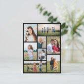 Maak uw eigen fotocollage van 8 foto's briefkaart (Staand voorkant)