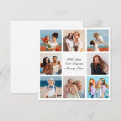 Maak uw eigen fotocollage van 8 foto's Voeg uw gro Kaart (Voorkant / Achterkant)