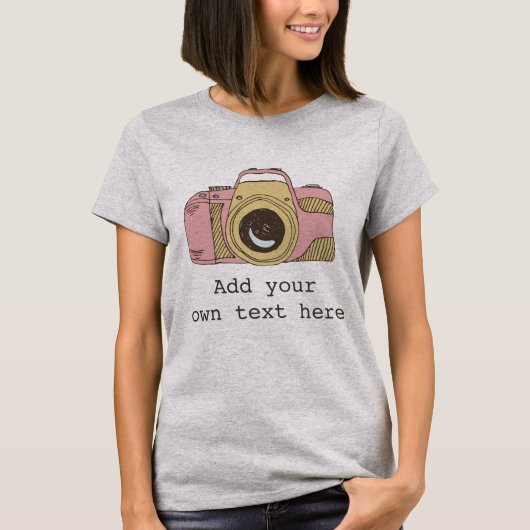 Maak uw eigen Fotografiet T-Shirt van de Fotografe (Voorkant)