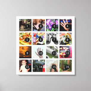Maak uw eigen fotokunst eenvoudig met 16 afbeeldin canvas afdruk