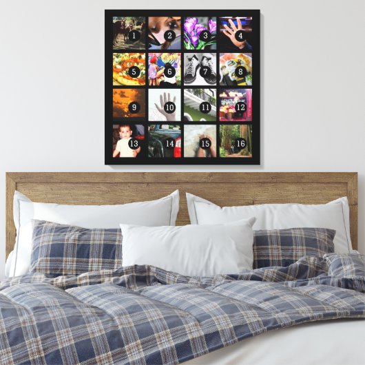 Maak uw eigen fotokunst eenvoudig met 16 afbeeldin canvas afdruk (Insitu (Slaapkamer))