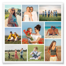 Maak Uw Eigen Fotovergroting met 9 Foto's Collage