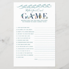 Maak uw eigen game onder de Zee Baby shower brochu Flyer