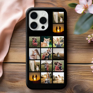Maak Uw Eigen Gepersonaliseerde 14 Foto Collage iPhone 15 Pro Max Case