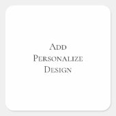 Maak Uw Eigen Gepersonaliseerde Aangepaste Vierkante Sticker (Voorkant)
