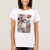 Maak uw eigen gepersonaliseerde fotocollage sjablo t-shirt (Voorkant)