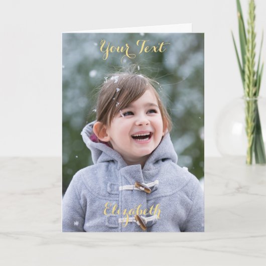 Maak uw eigen gepersonaliseerde fotokaart kaart (Voorkant)