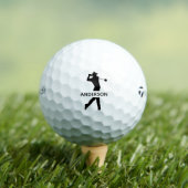 Maak Uw Eigen Gepersonaliseerde Moderne Monogram N Golfballen (Insitu Shirt)