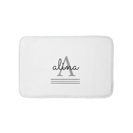 Maak Uw Eigen Gepersonaliseerde Monogram Badmat (Voorkant)