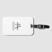 Maak Uw Eigen Gepersonaliseerde Monogram Bagagelabel (Voorkant (horizontaal))