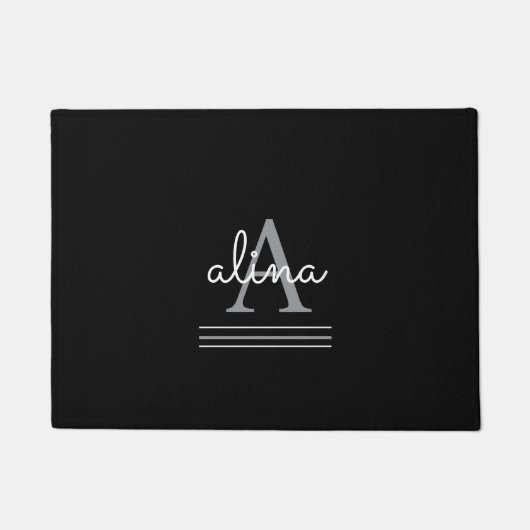 Maak Uw Eigen Gepersonaliseerde Monogram Deurmat (Voorkant)