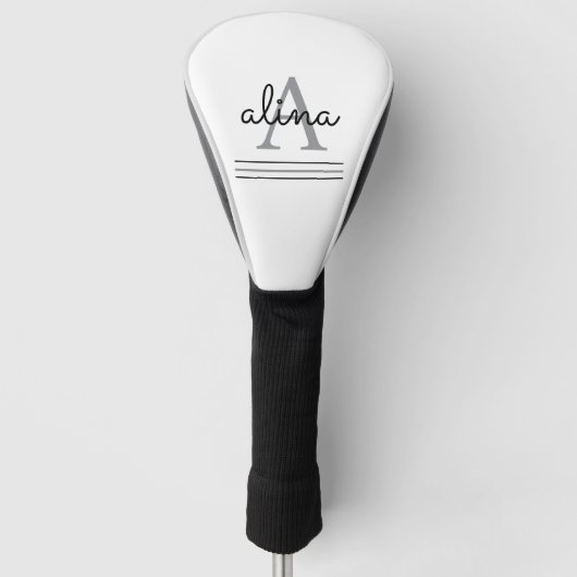 Maak Uw Eigen Gepersonaliseerde Monogram Golfheadcover (Voorkant)