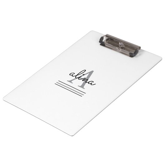 Maak Uw Eigen Gepersonaliseerde Monogram Klembord (Gekanteld)