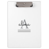 Maak Uw Eigen Gepersonaliseerde Monogram Klembord (Voorkant)