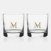 Maak Uw Eigen Gepersonaliseerde Monogram, Naam Toe Whisky Glas (Voorkant)
