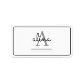 Maak Uw Eigen Gepersonaliseerde Monogram Retouradr Etiket (Voorkant)