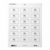 Maak Uw Eigen Gepersonaliseerde Monogram Retouradr Etiket (Full Sheet)