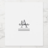 Maak Uw Eigen Gepersonaliseerde Monogram Wijn Etiket (Enkel label)
