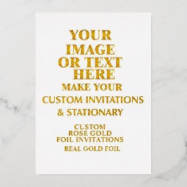 Maak Uw Eigen Gepersonaliseerde Op Maat Gemaakte R Folie Uitnodiging