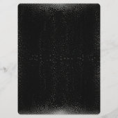 Maak uw eigen gepersonaliseerde zwarte gespikkeld menu (Achterkant)