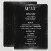 Maak Uw Eigen Gepersonaliseerde Zwarte Gesprokkeld Menu (Voorkant / Achterkant)