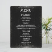 Maak Uw Eigen Gepersonaliseerde Zwarte Gesprokkeld Menu (Staand voorkant)