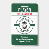 Maak uw eigen golftoernooi op maat badge (Voorzijde)
