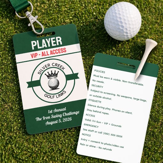 Maak uw eigen golftoernooi op maat badge