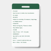 Maak uw eigen golftoernooi op maat badge (Achterkant)
