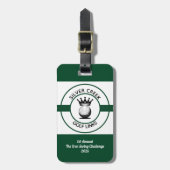 Maak uw eigen golftoernooi op maat bagagelabel (Voorkant verticaal)