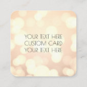 Maak uw eigen - Gouden Bokeh Dankjewel Informatiekaartje (Achterkant)