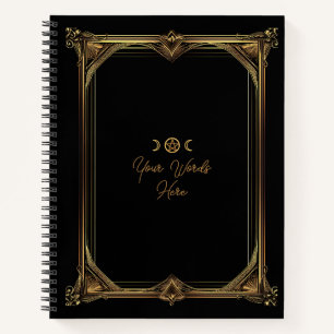Maak uw eigen gouden zwart Art Nouveau Notitieboek