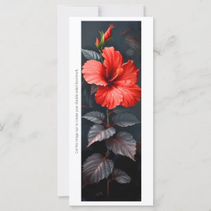 Maak uw eigen grijze en rode hibiscus bladwijzer k