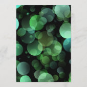 Maak uw eigen - Groene Bokeh Bubbles Menu (Achterkant)