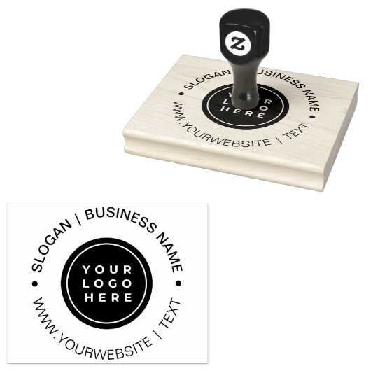 Maak uw eigen grote bedrijf Logo Rubberstempel (Gestempeld)