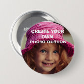 MAAK UW EIGEN GROTE FOTOKNOP RONDE BUTTON 7,6 CM (Voorkant /achterkant)