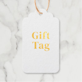 Maak Uw Eigen - Handtekening Gegolfde Gouden Kleur Cadeaulabels