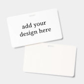 Maak uw eigen horizontale 3"x5" PVC kunststof Badge (Voor- en achterkant)
